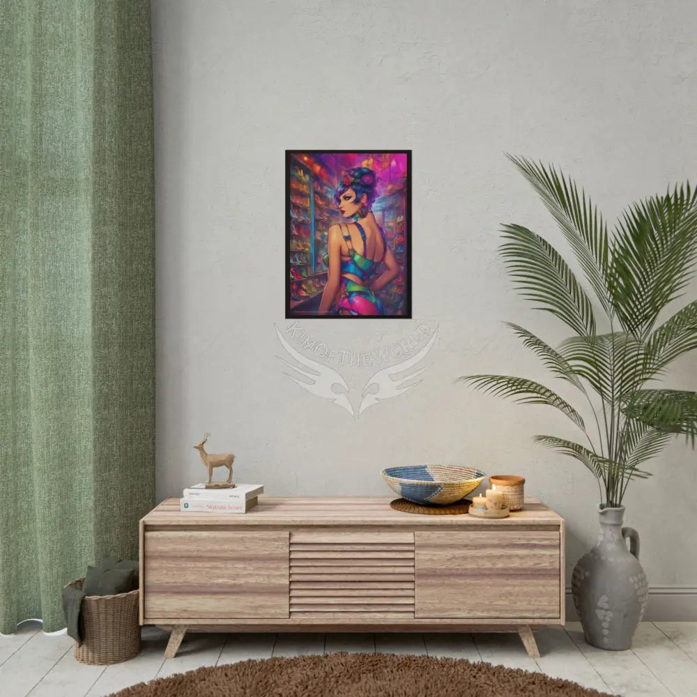 Cute Colorful Girl Rolled Posters — Sexy Seductive Wall Art Poster