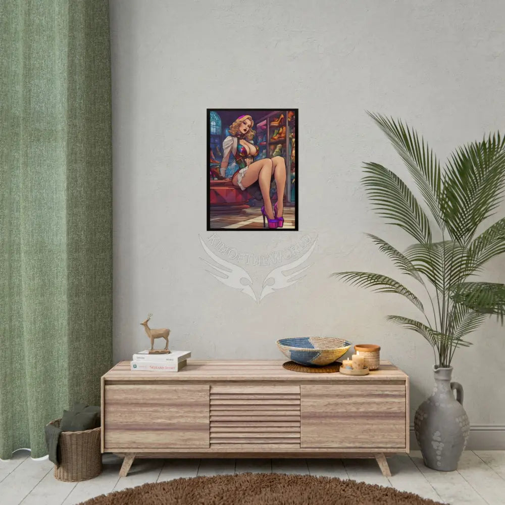 Cute Colorful Girl Rolled Posters — Sexy Seductive Wall Art Poster