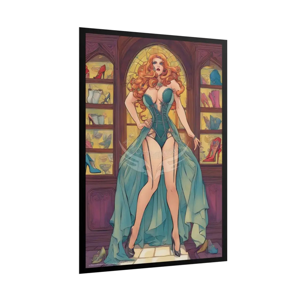 Cute Colorful Girl Rolled Posters — Sexy Seductive Wall Art Poster