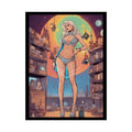 Cute Tall Girl Rolled Posters — Sexy Seductive Wall Art - AI Girl Girlfriend 18″ x 24″ (Vertical) / Semi Glossy Poster
