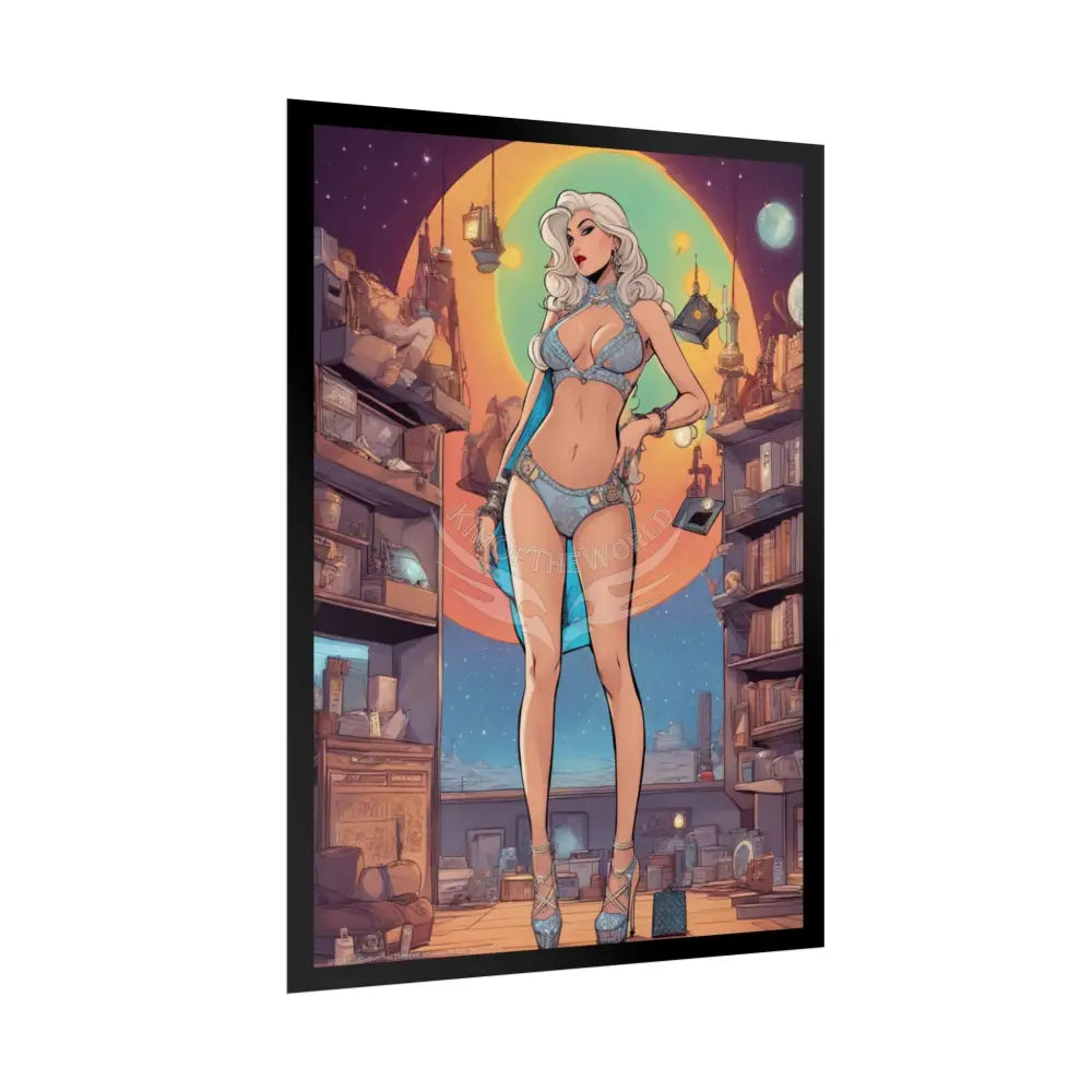 Cute Tall Girl Rolled Posters — Sexy Seductive Wall Art - AI Girl Girlfriend Poster