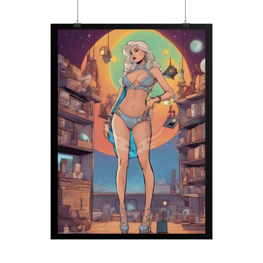 Cute Tall Girl Rolled Posters — Sexy Seductive Wall Art - AI Girl Girlfriend Poster
