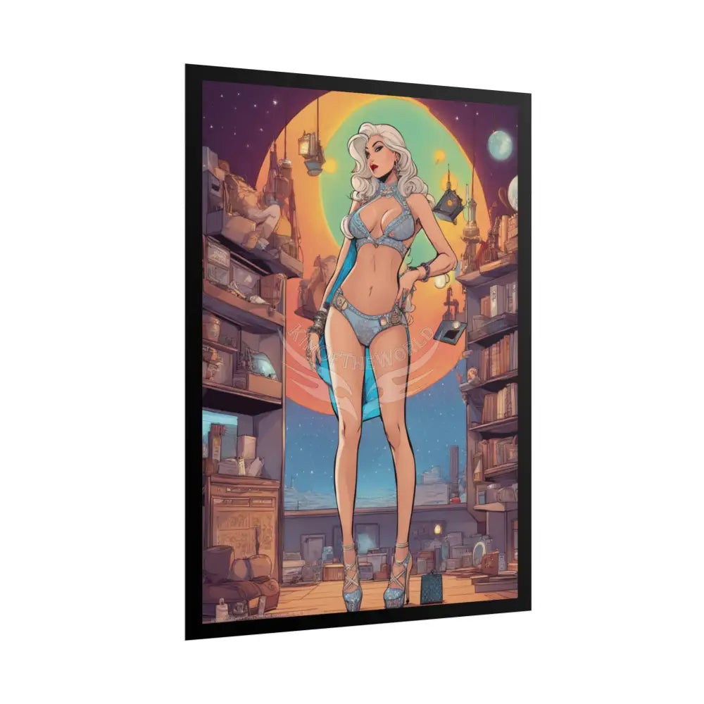 Cute Tall Girl Rolled Posters — Sexy Seductive Wall Art - AI Girl Girlfriend Poster