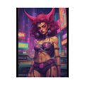CyberPunk Dragon Fae Girl Sci Fi Horror Female Art Print - Rolled Poster 18″ x 24″ (Vertical) / Semi Glossy Poster