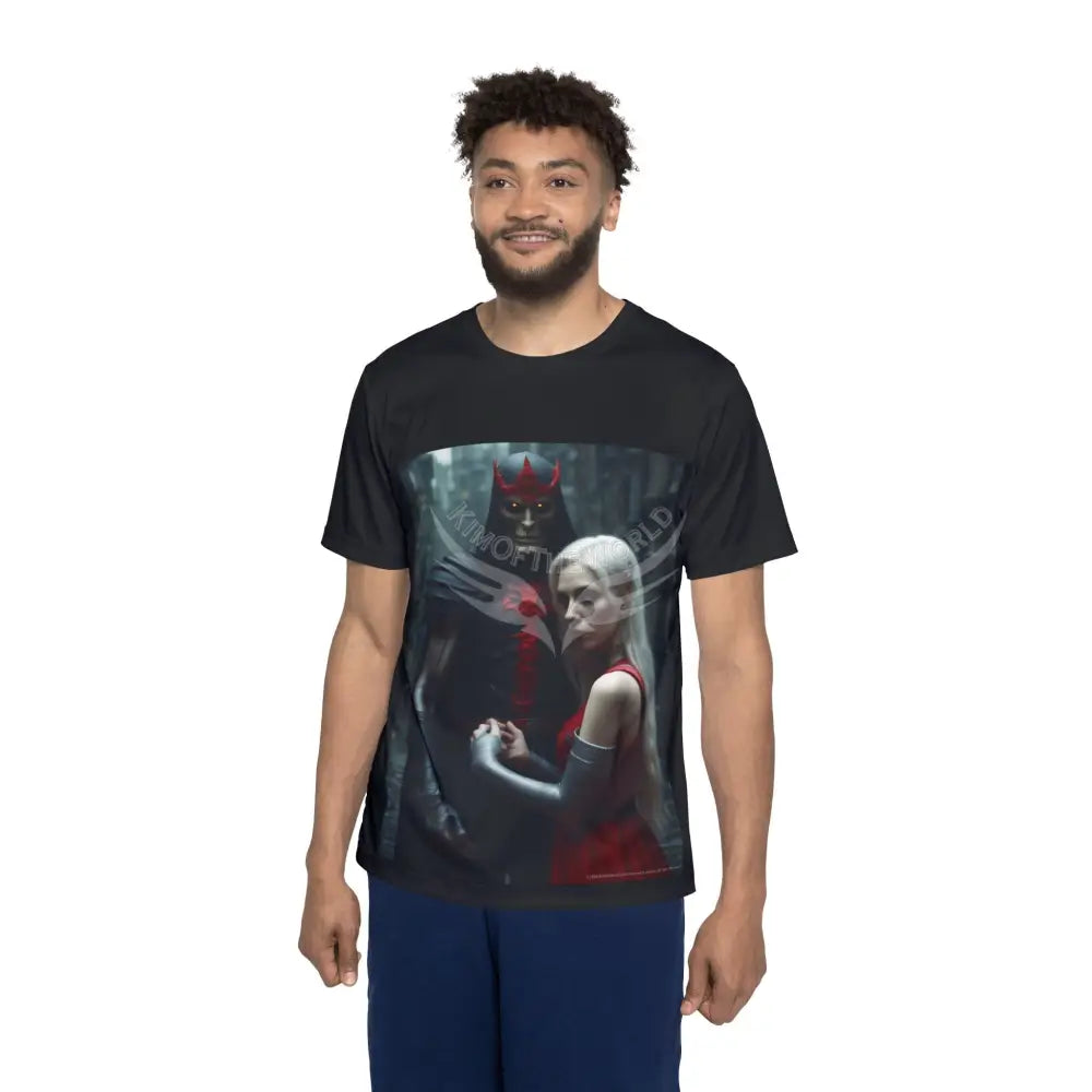 Dark Mismatched Gothic Couple Sports Jersey All Over Prints