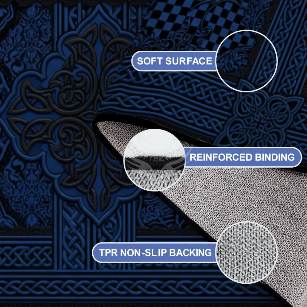 Dark Navy Lace Design 10 ft x 8 ft Large Area Rug Floor Carpet 120’’x96’’ Rugs & Mats