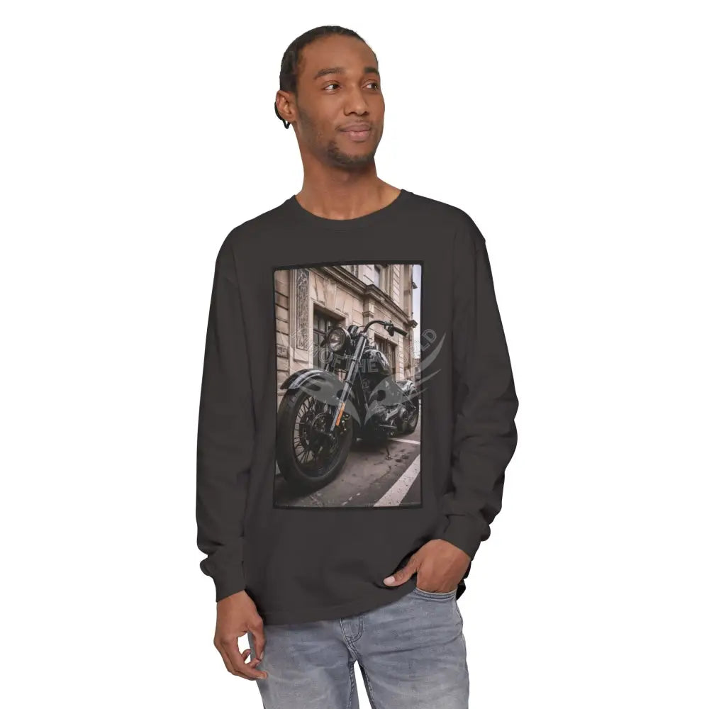 Dark Rider Bike Shirt — Men’s Long Sleeve Tee Long-sleeve
