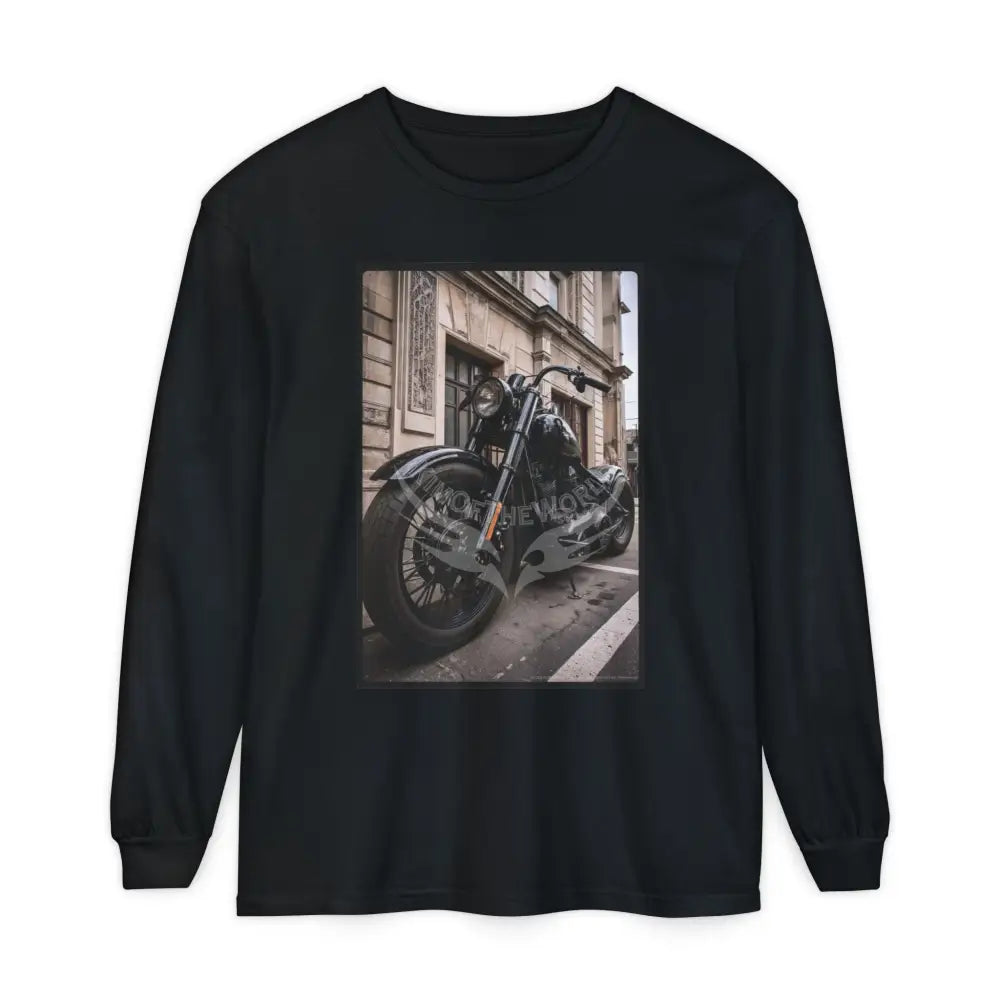 Dark Rider Bike Shirt — Men’s Long Sleeve Tee Black / S Long-sleeve