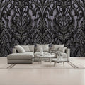 Dark Steampunk 3D Damask Unpasted Mural Wallpaper 144’’x100’’ - 144’’x100’’ - Wall Coverings