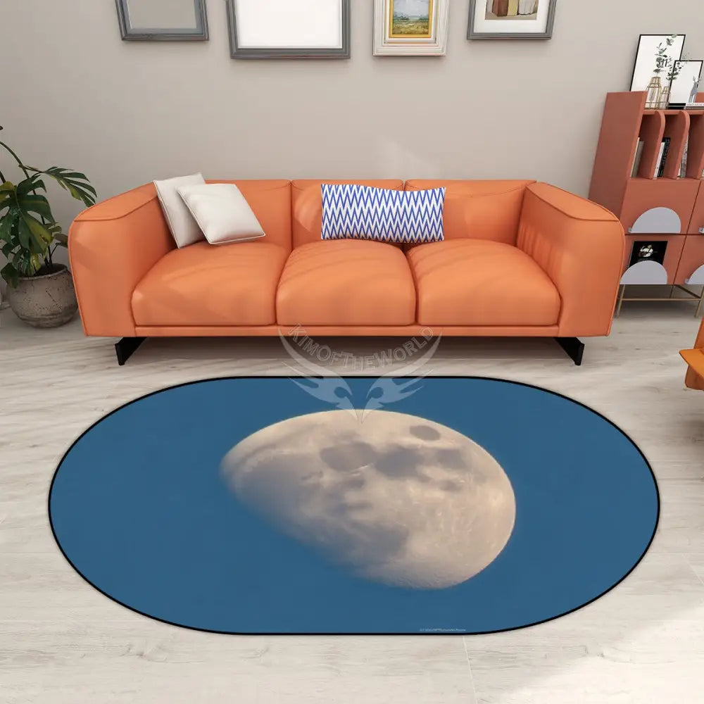 Daylight Moonphase Multiple Sizes Oval Area Rug 60’’x36’’ Rugs & Mats