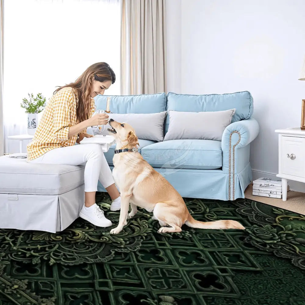 Large Area Rug Floor Carpet (5:4) 120’’x96’’ Rugs & Mats