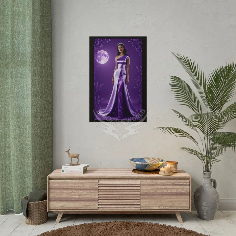 Deep Purple Fashion Style Advertisement Art Woman Lady Poster Poster