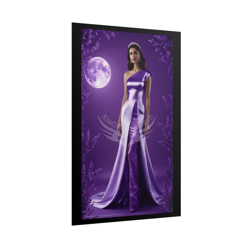 Deep Purple Fashion Style Advertisement Art Woman Lady Poster Poster