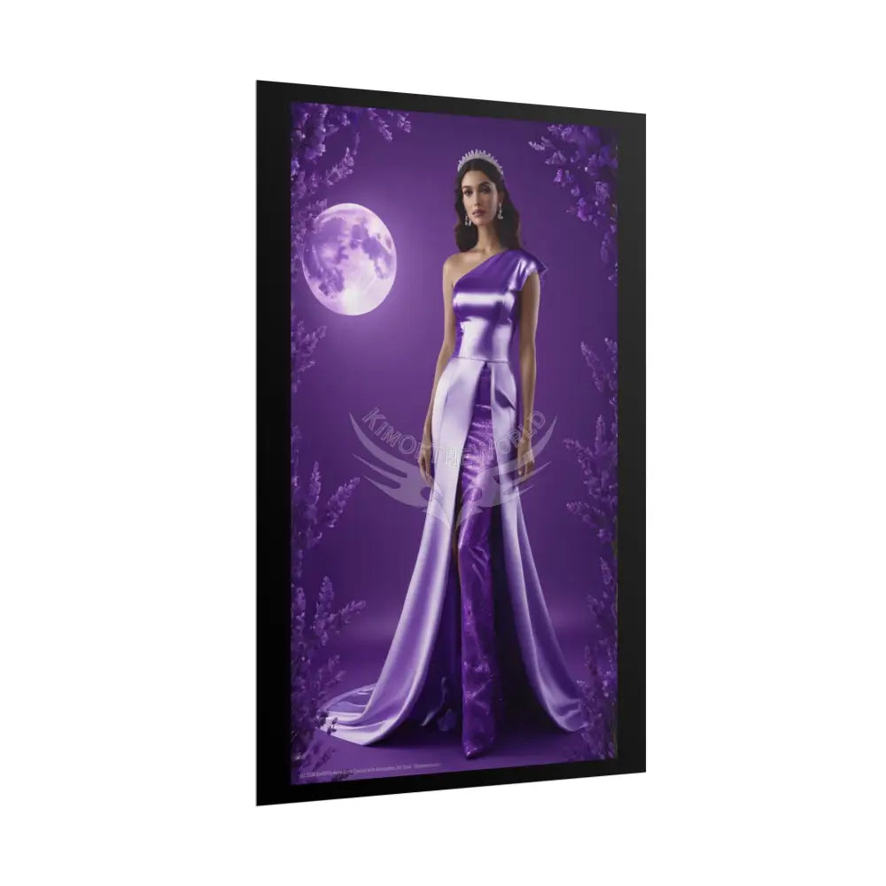Deep Purple Fashion Style Advertisement Art Woman Lady Poster Poster
