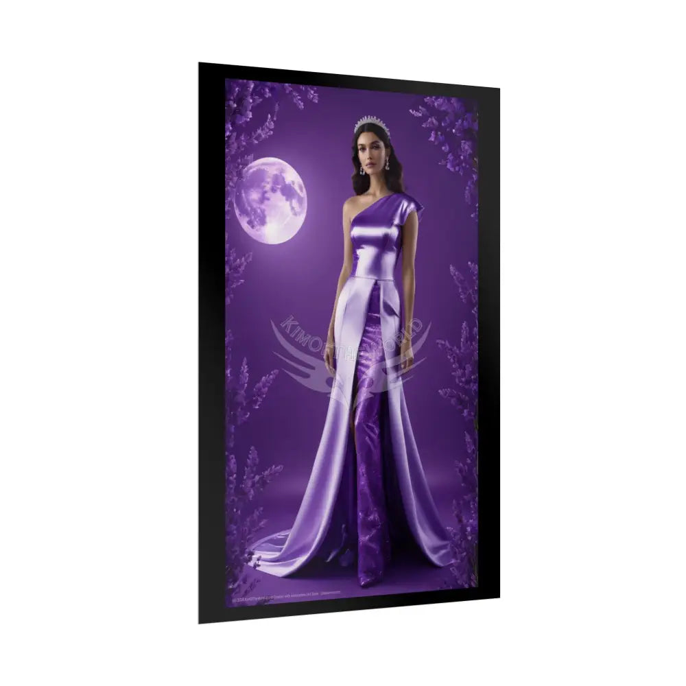 Deep Purple Fashion Style Advertisement Art Woman Lady Poster Poster