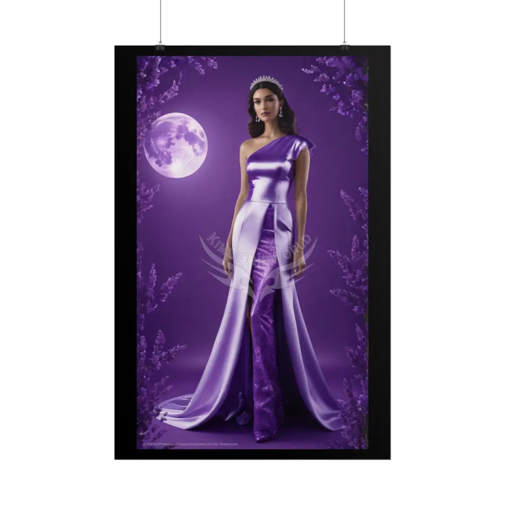 Deep Purple Fashion Style Advertisement Art Woman Lady Poster Poster