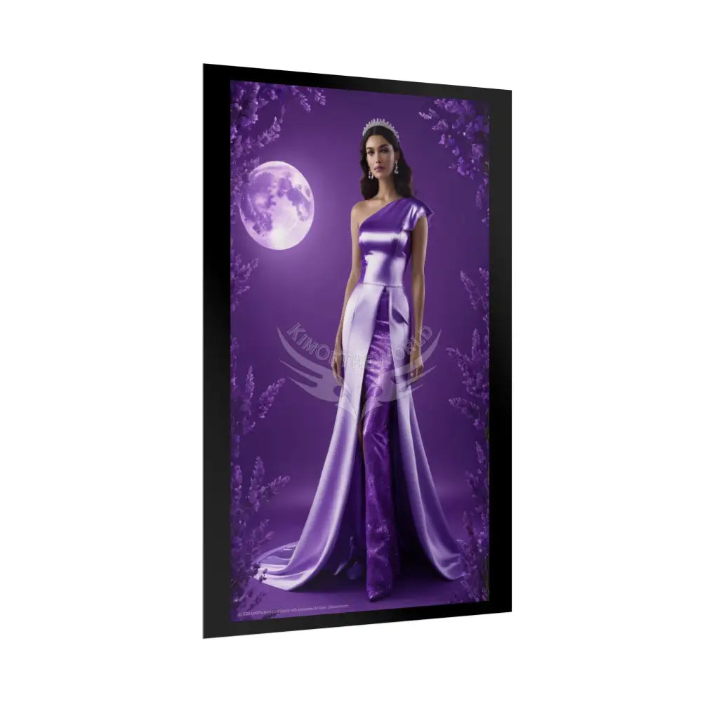 Deep Purple Fashion Style Advertisement Art Woman Lady Poster Poster