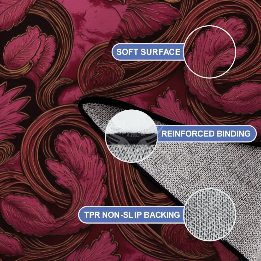 Deep Red and Burgundy Abstract Dark Heart Large Area Rug Floor Carpet - 12ft x 10ft - (Ratio 4:3) 144’’x108’’ Rugs &
