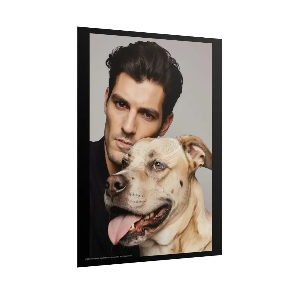 Dog Dad Rolled Poster — ’We Love Dog Dads’ Funny Pet Lover Wall Art Poster