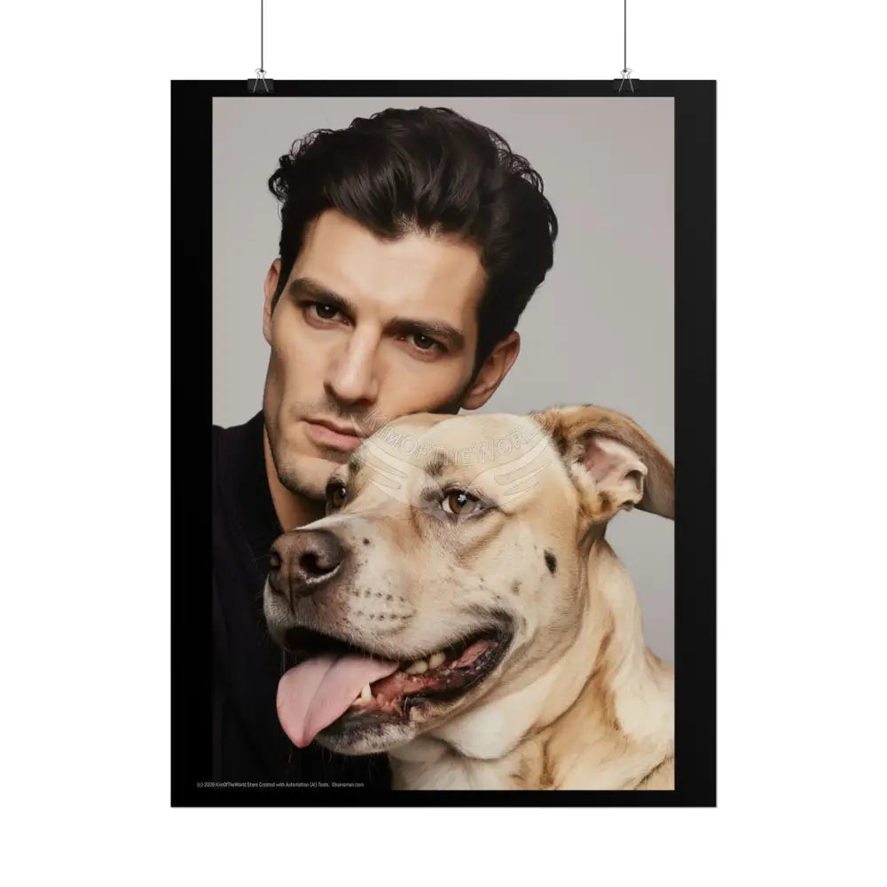 Dog Dad Rolled Poster — ’We Love Dog Dads’ Funny Pet Lover Wall Art Poster