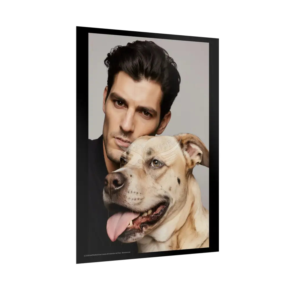 Dog Dad Rolled Poster — ’We Love Dog Dads’ Funny Pet Lover Wall Art Poster