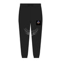 Embroidered ’87’ Black Fleece Joggers — Cozy Retro Streetwear Black / XS Trousers