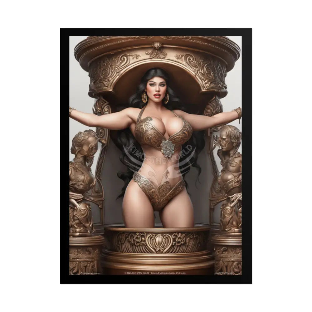 Empowered AI Lady Sexy Confident Ladies Girl Art Poster — Boudoir Fashion Wall Print (Adults Only) 18″ x 24″ (Vertical)