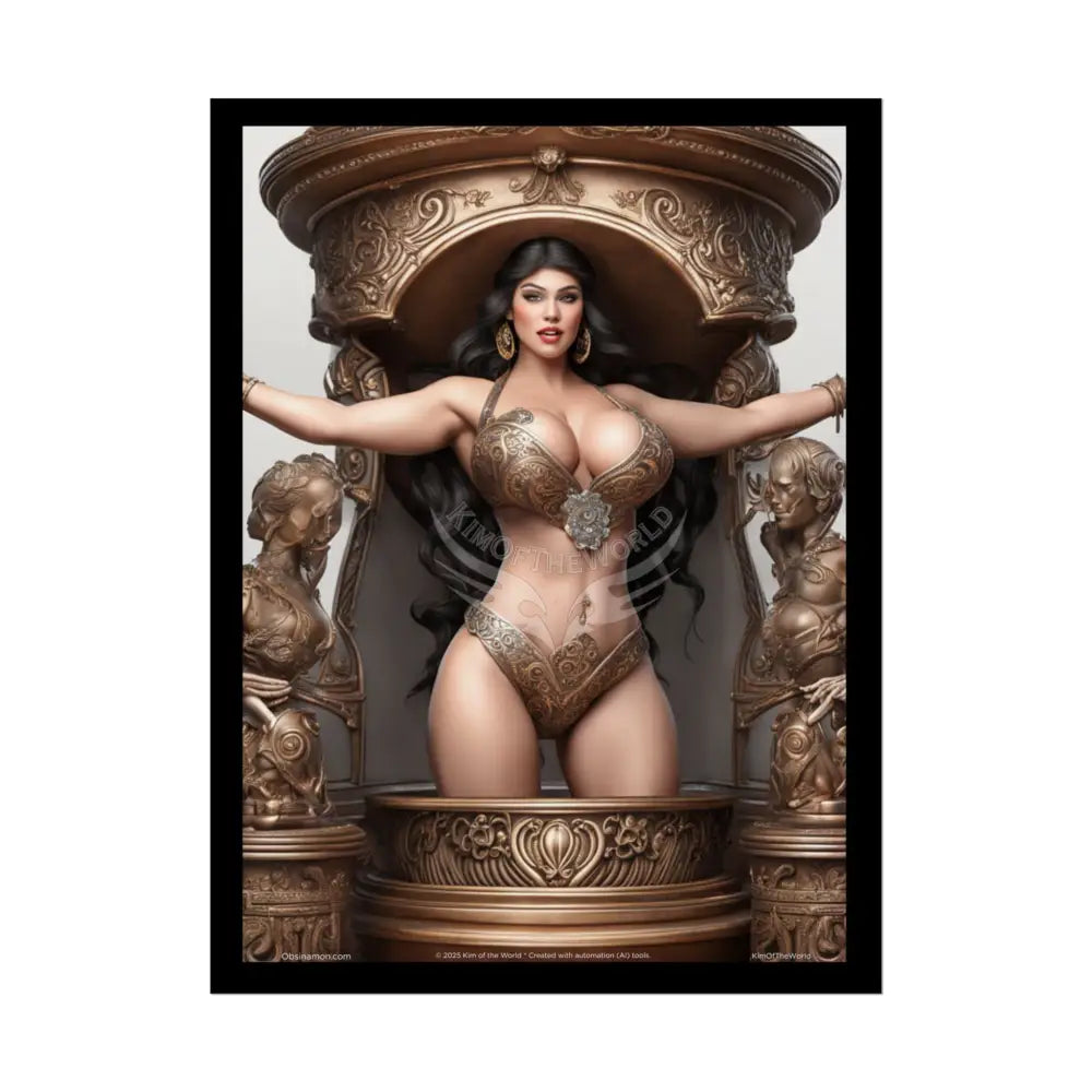 Empowered AI Lady Sexy Confident Ladies Girl Art Poster — Boudoir Fashion Wall Print (Adults Only) 18″ x 24″ (Vertical)