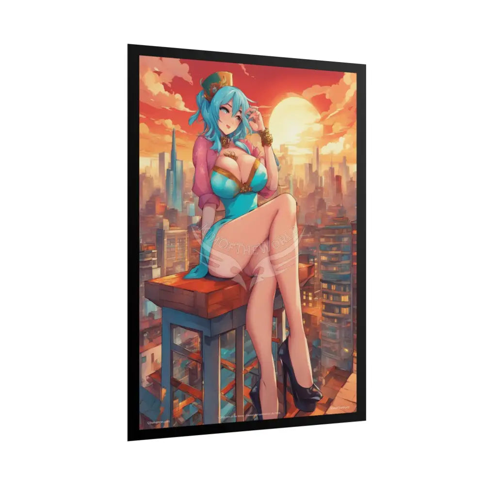 Empowered Anime Girl Lady Art Fashion Giantess Stiletto (Bold & Beautiful Female Characters) — Rolled Poster Set Poster
