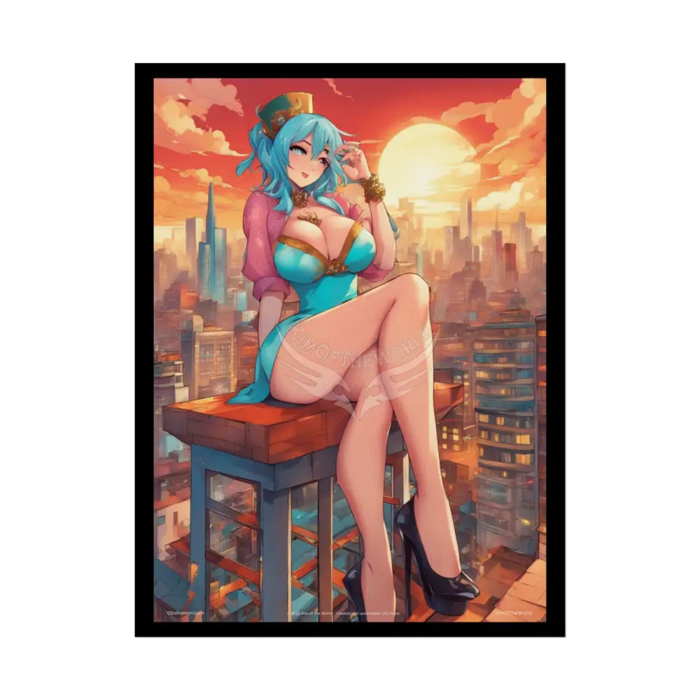Empowered Anime Girl Lady Art Fashion Giantess Stiletto (Bold & Beautiful Female Characters) — Rolled Poster Set 18″ x
