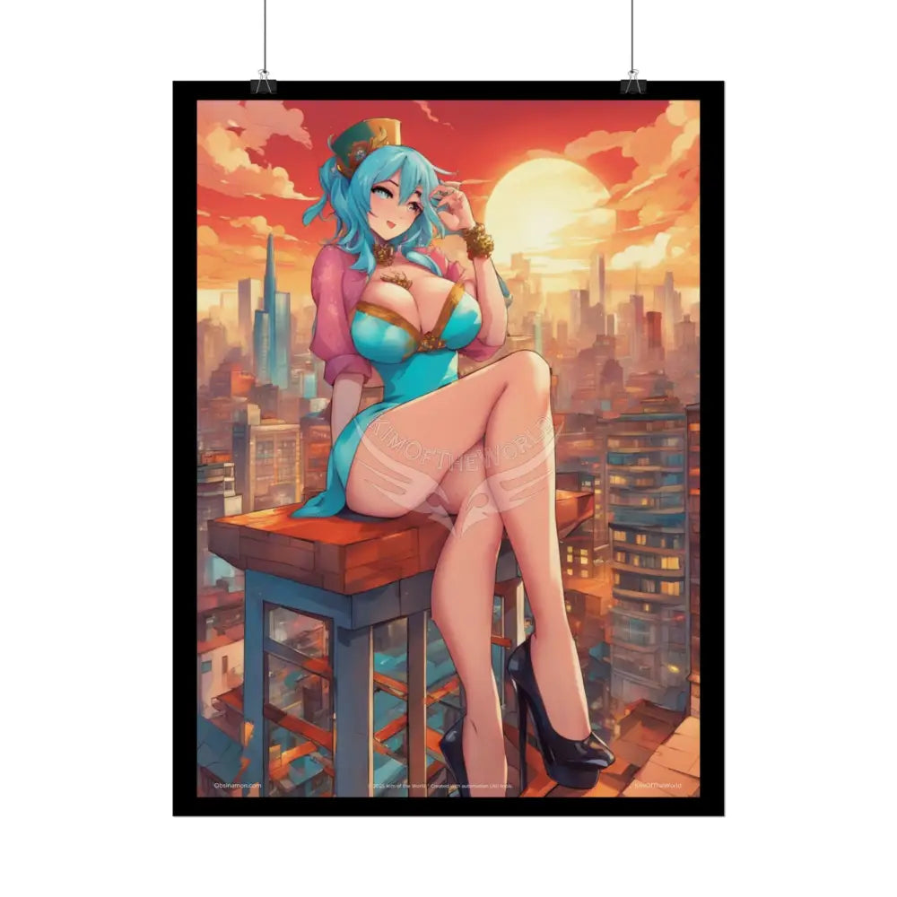 Empowered Anime Girl Lady Art Fashion Giantess Stiletto (Bold & Beautiful Female Characters) — Rolled Poster Set Poster