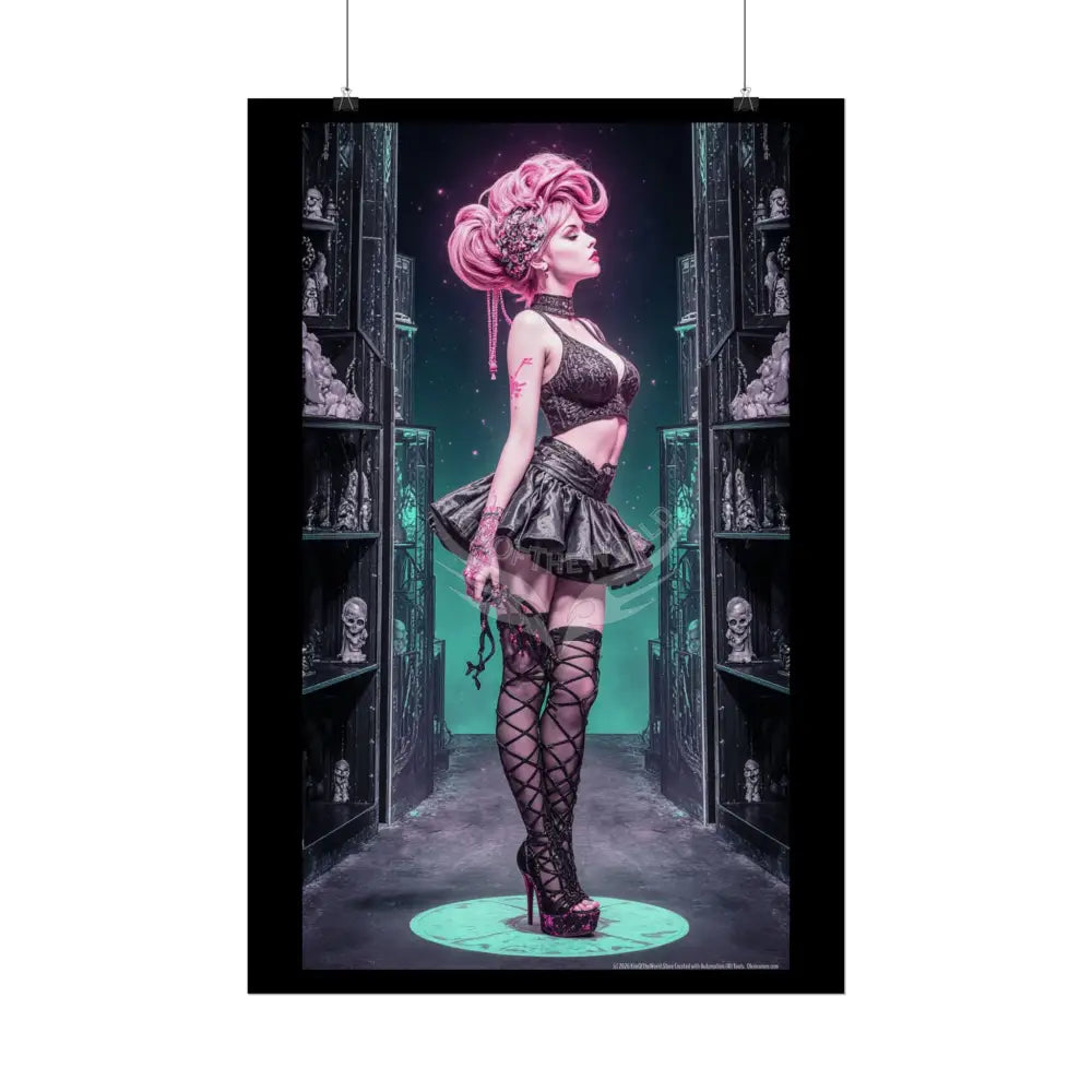 Empowered Beauty Funky Hairstyle Sexy Woman Art Print - Fantasy Girls Poster Poster