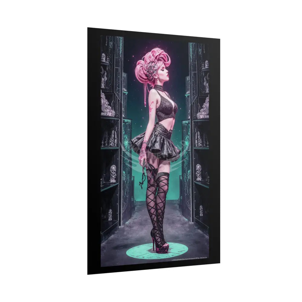 Empowered Beauty Funky Hairstyle Sexy Woman Art Print - Fantasy Girls Poster Poster