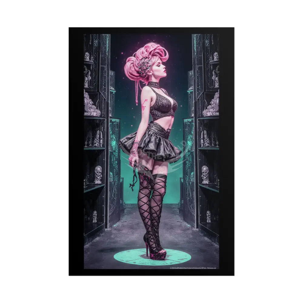 Empowered Beauty Funky Hairstyle Sexy Woman Art Print - Fantasy Girls Poster 20″ x 30″ (Vertical) / Matte Poster