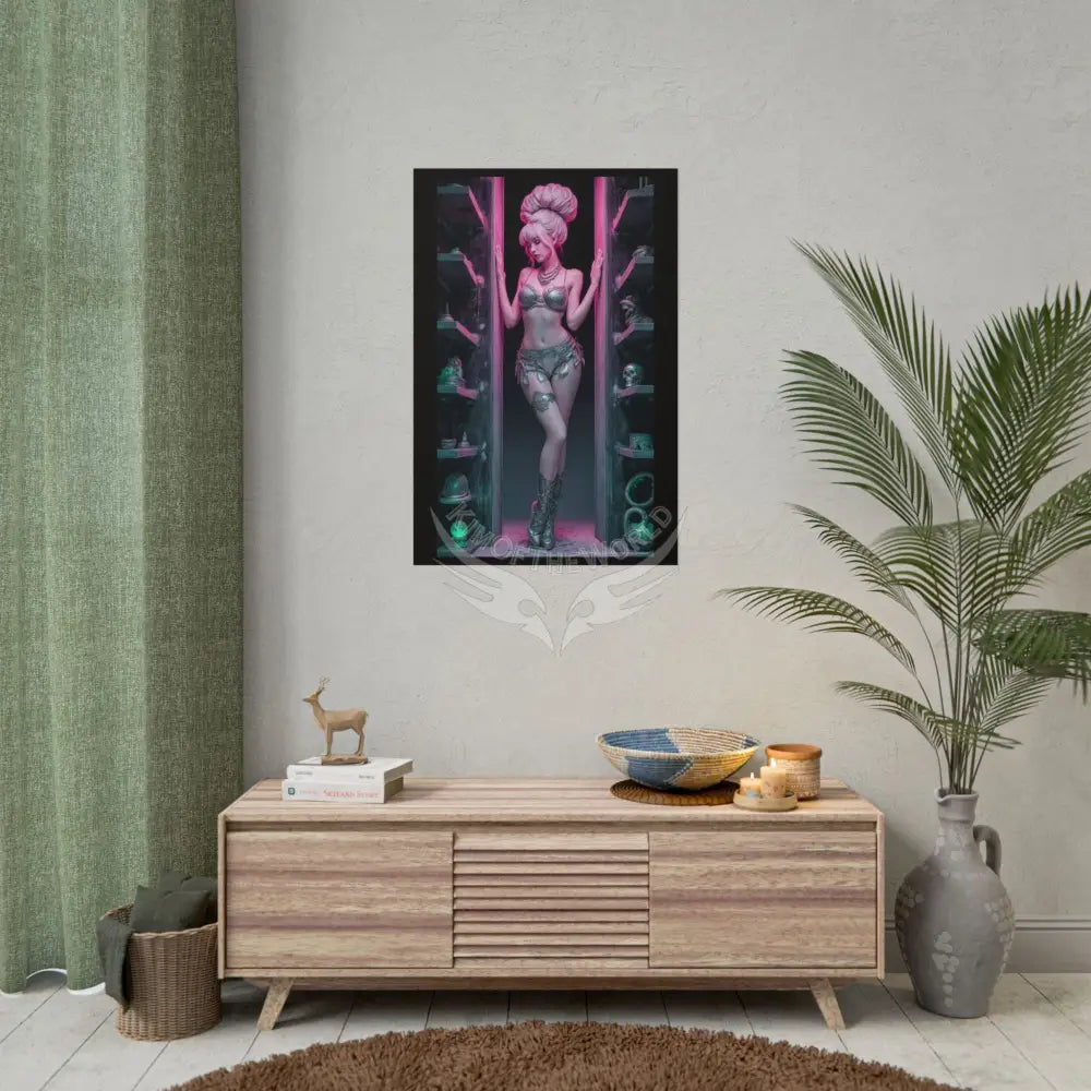 Empowered Beauty Funky Hairstyle Sexy Woman Art Print - Fantasy Girls Poster Poster