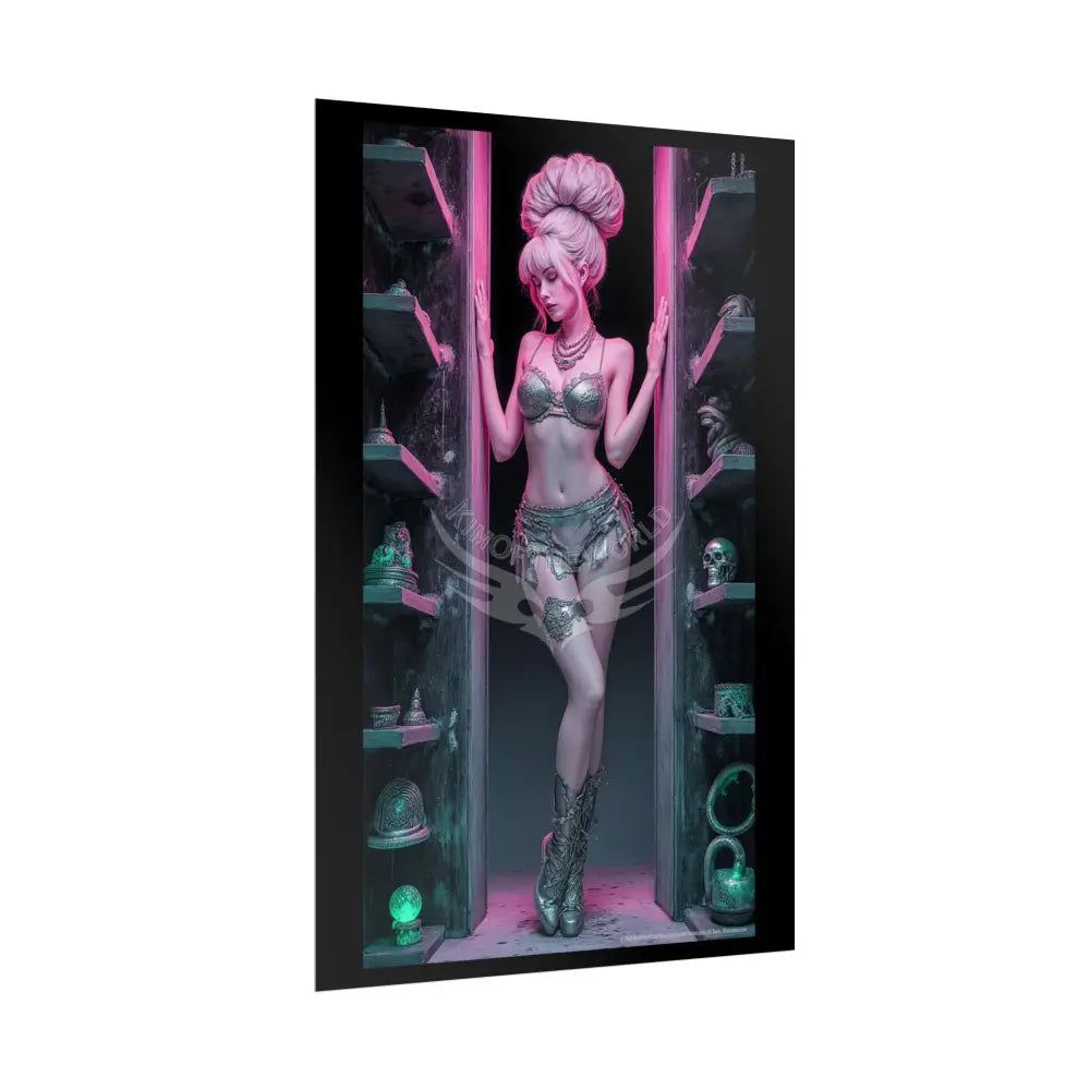 Empowered Beauty Funky Hairstyle Sexy Woman Art Print - Fantasy Girls Poster Poster