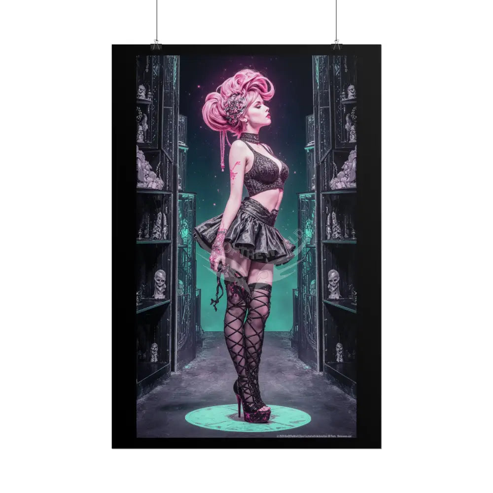 Empowered Beauty Funky Hairstyle Sexy Woman Art Print - Fantasy Girls Poster Poster