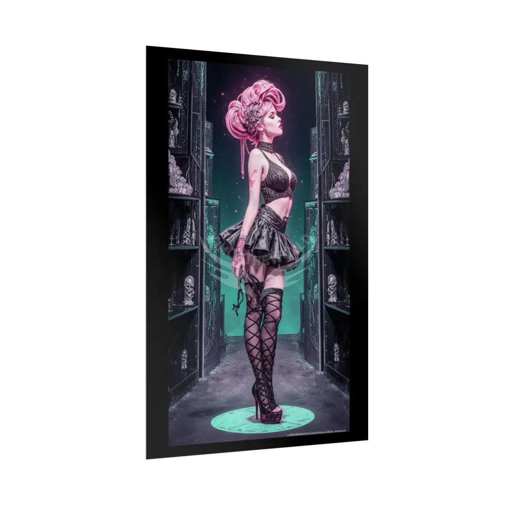 Empowered Beauty Funky Hairstyle Sexy Woman Art Print - Fantasy Girls Poster Poster