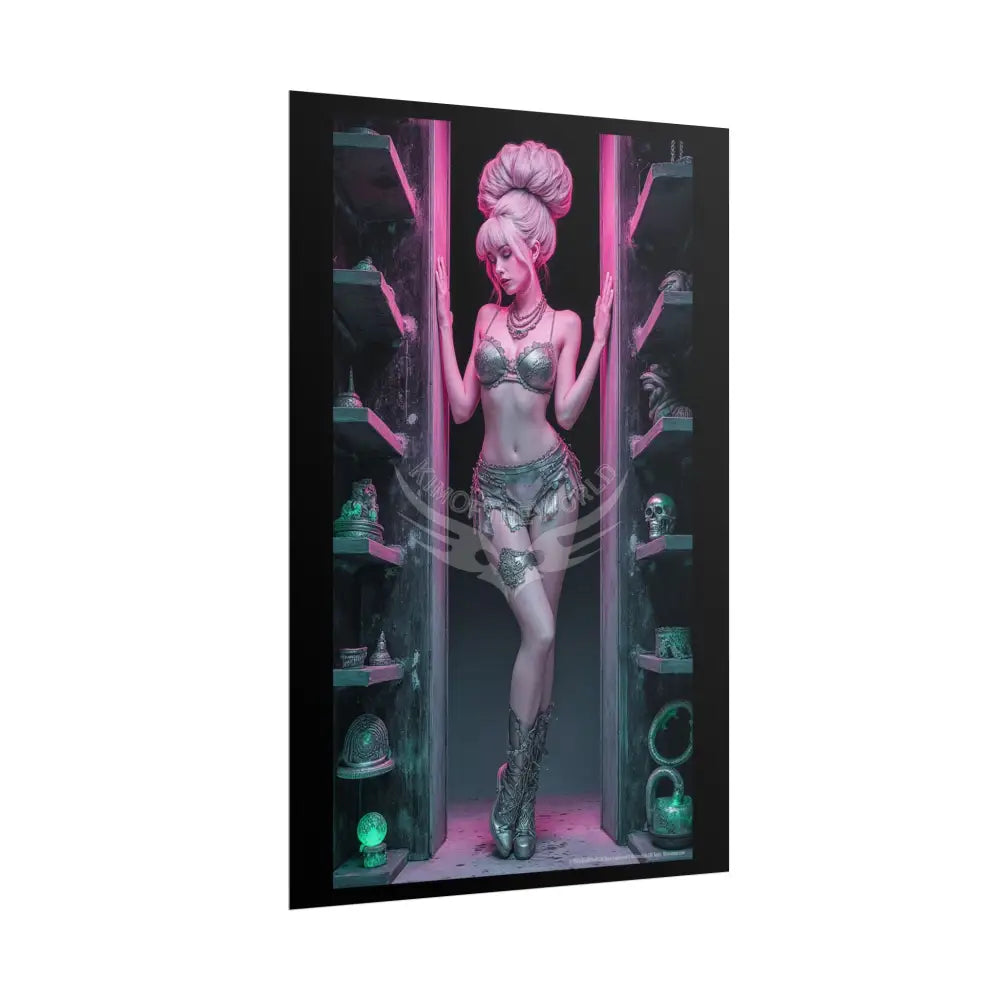 Empowered Beauty Funky Hairstyle Sexy Woman Art Print - Fantasy Girls Poster Poster