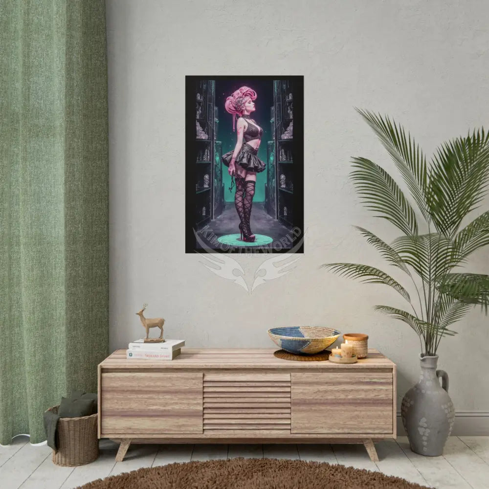 Empowered Beauty Funky Hairstyle Sexy Woman Art Print - Fantasy Girls Poster Poster