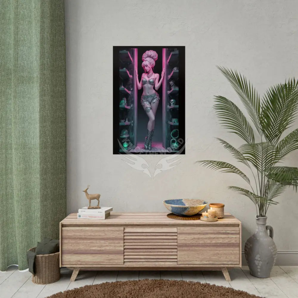 Empowered Beauty Funky Hairstyle Sexy Woman Art Print - Fantasy Girls Poster Poster