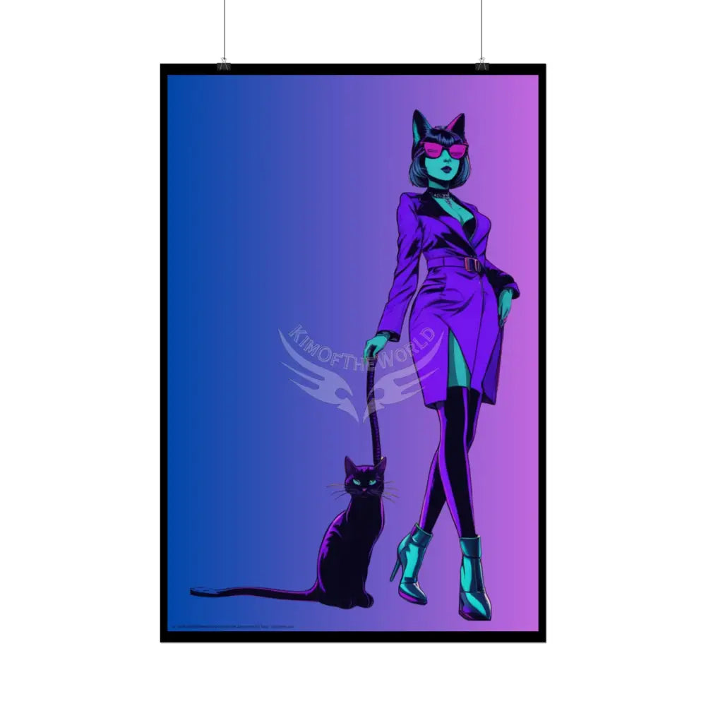 Empowered Cat Lady Rolled Poster — ’Cat Ladies Are Still Hot’ Campaign Empowered Kind Generous Caring & Sexy Poster
