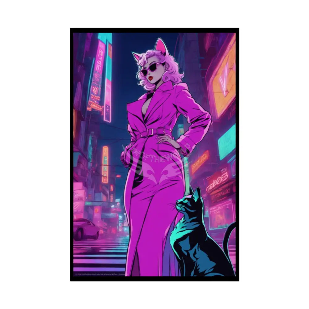 Empowered Cat Lady Rolled Poster — ’Cat Ladies Are Still Hot’ Campaign Empowered Kind Generous Caring & Sexy 24’’ x