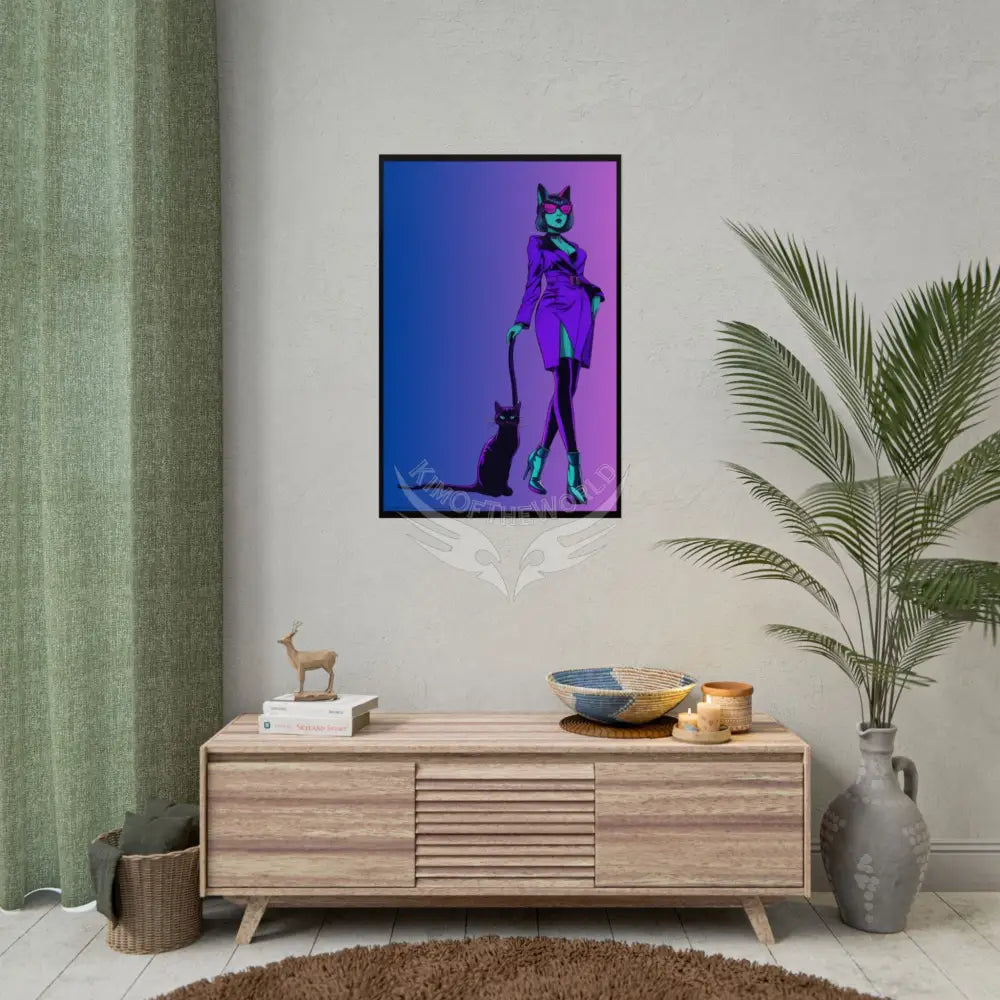 Empowered Cat Lady Rolled Poster — ’Cat Ladies Are Still Hot’ Campaign Empowered Kind Generous Caring & Sexy Poster