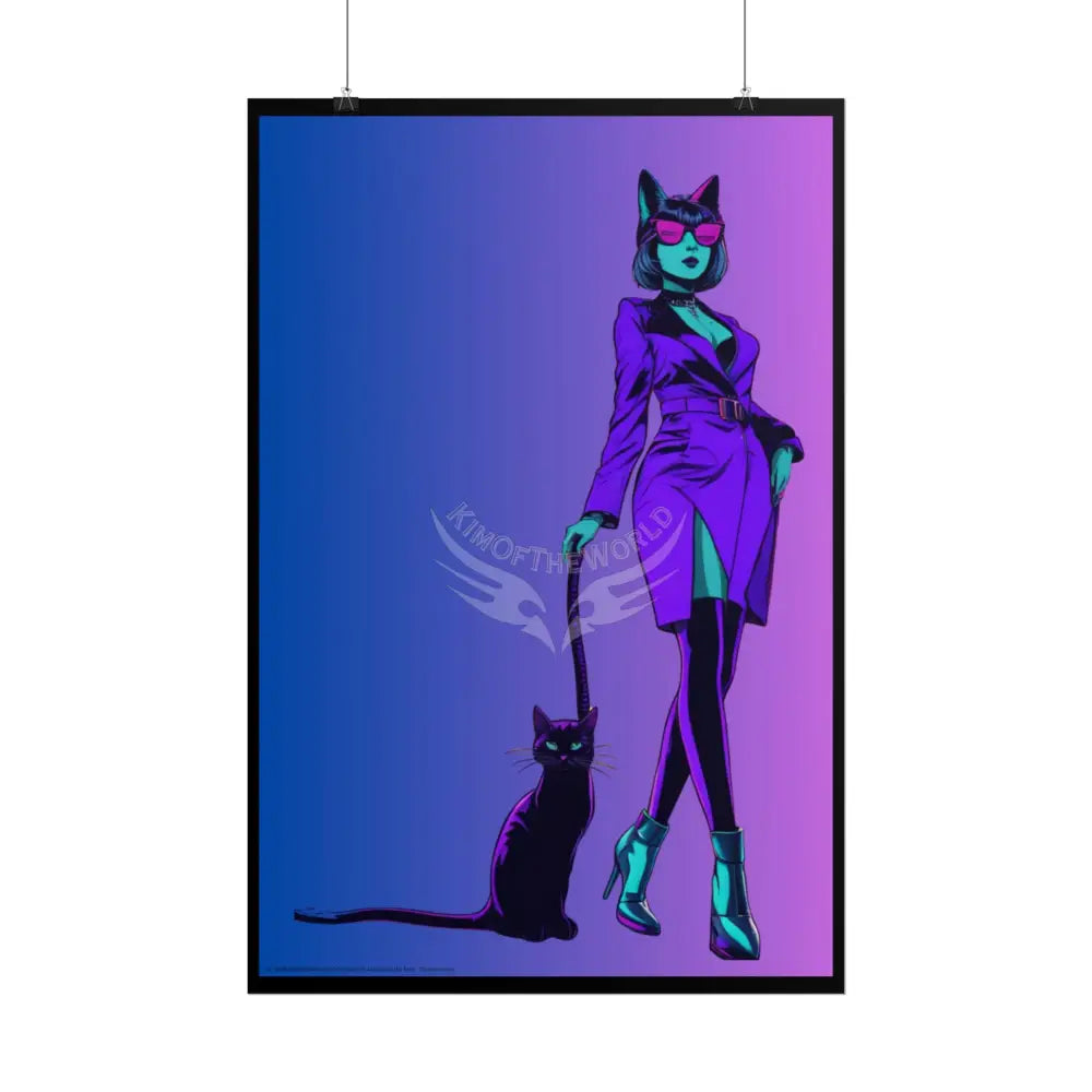 Empowered Cat Lady Rolled Poster — ’Cat Ladies Are Still Hot’ Campaign Empowered Kind Generous Caring & Sexy Poster