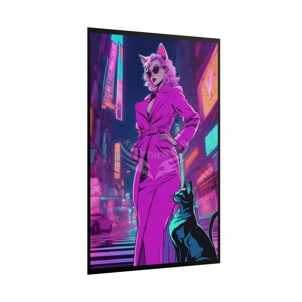 Empowered Cat Lady Rolled Poster — ’Cat Ladies Are Still Hot’ Campaign Empowered Kind Generous Caring & Sexy Poster