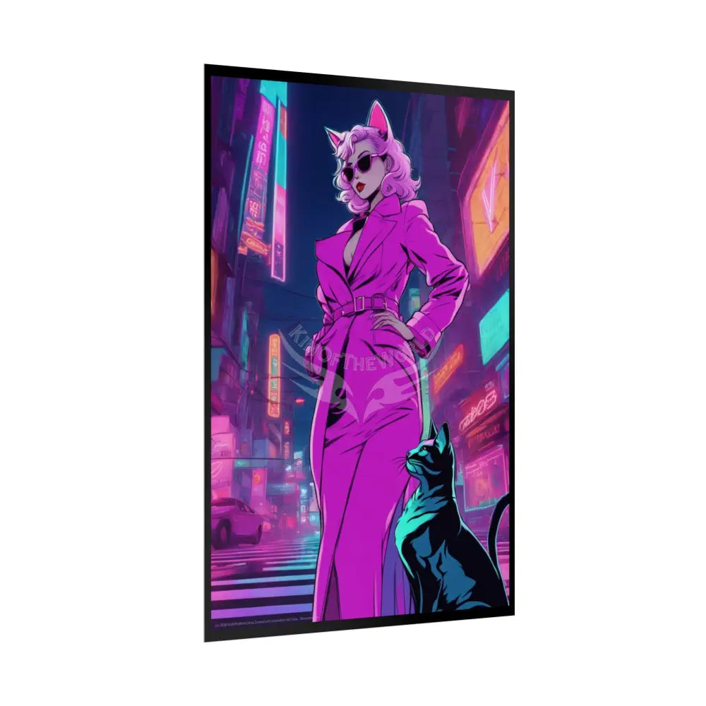 Empowered Cat Lady Rolled Poster — ’Cat Ladies Are Still Hot’ Campaign Empowered Kind Generous Caring & Sexy Poster