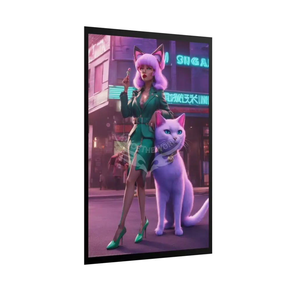 Empowered Cat Lady Rolled Poster — ’Cat Ladies Are Still Hot’ Campaign Empowered Kind Generous Caring & Sexy Poster