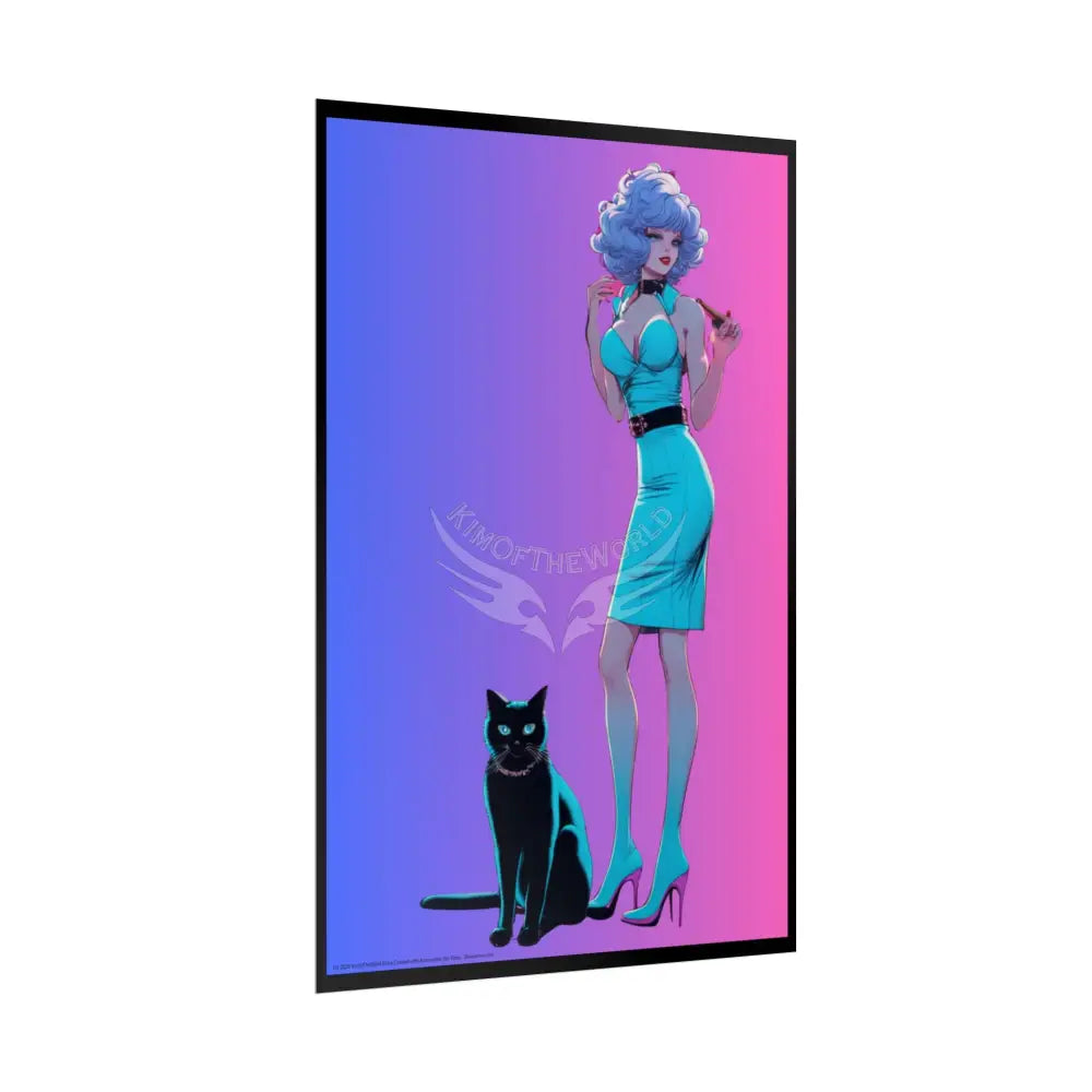 Empowered Cat Lady Rolled Poster — ’Cat Ladies Are Still Hot’ Campaign Empowered Kind Generous Caring & Sexy Poster