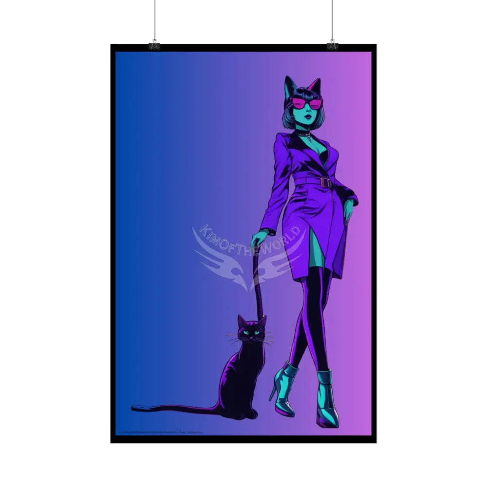 Empowered Cat Lady Rolled Poster — ’Cat Ladies Are Still Hot’ Campaign Empowered Kind Generous Caring & Sexy Poster